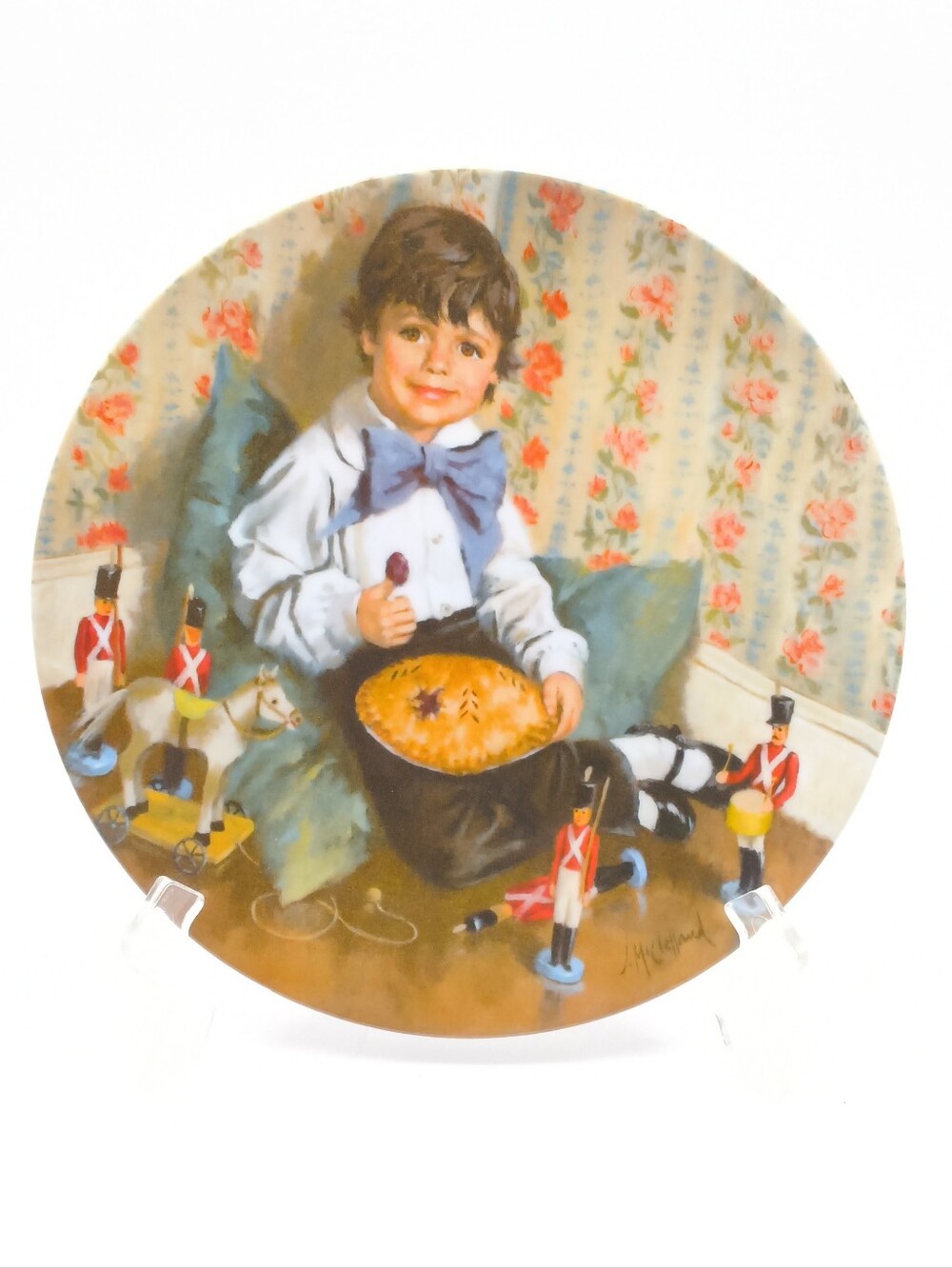 1982 Reco Mother Goose Little Jack Horner Collector Plate with Certificate